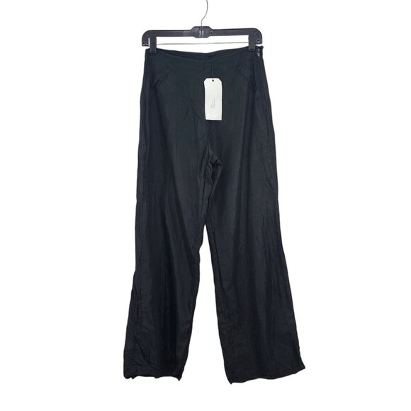 Cynthia Ashby Women's Flat Front Wide Leg Trousers - XS - Picture 1 of 9